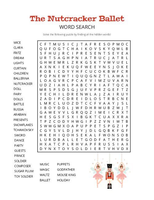 The Nutcracker Ballet Word Search