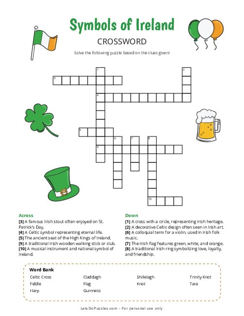 Symbols of Ireland Crossword