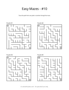 Easy Maze Puzzles - 10