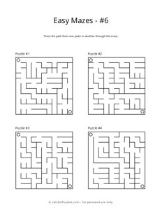 Easy Maze Puzzles - 6