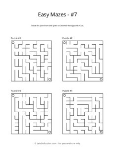 Easy Maze Puzzles - 7