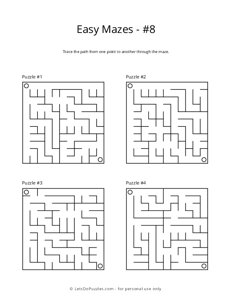 Easy Maze Puzzles - 8