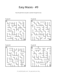 Easy Maze Puzzles - 9