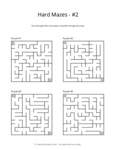 Hard Maze Puzzles - 2