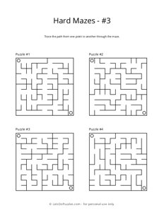 Hard Maze Puzzles - 3