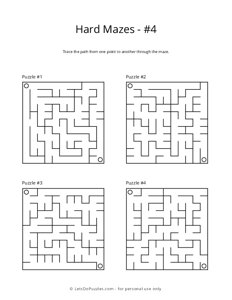 Hard Maze Puzzles - 4