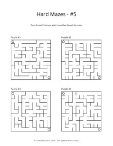 Hard Maze Puzzles - 5