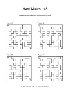 Hard Maze Puzzles - 8