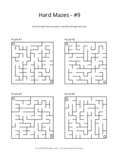 Hard Maze Puzzles - 9