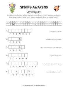 Spring Awakens Cryptogram