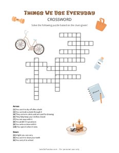 Things We Use Everyday Crossword