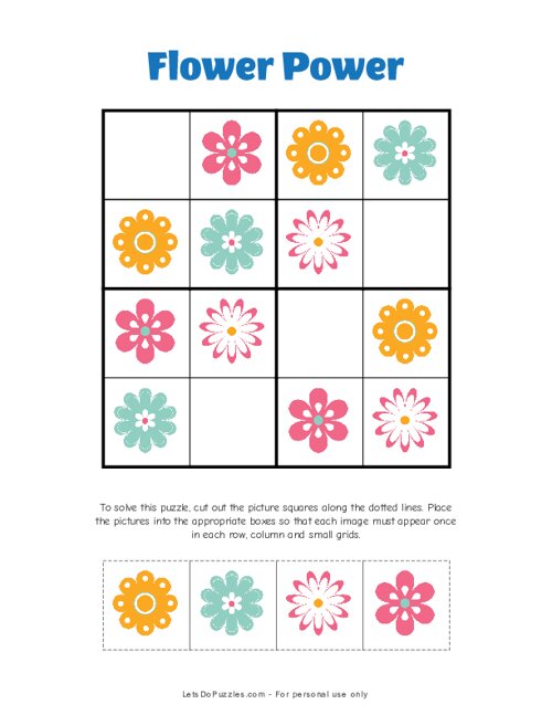 Flower Power Picture Sudoku