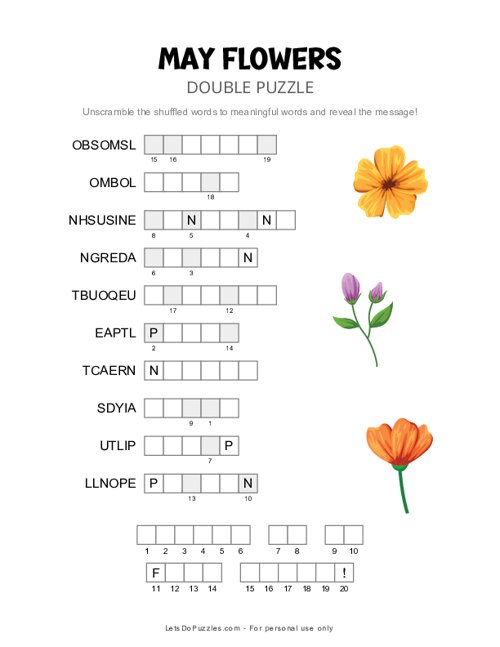 May Flowers Double Puzzle