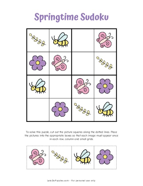 Springtime Picture Sudoku