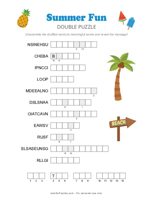 Summer Fun Double Puzzle