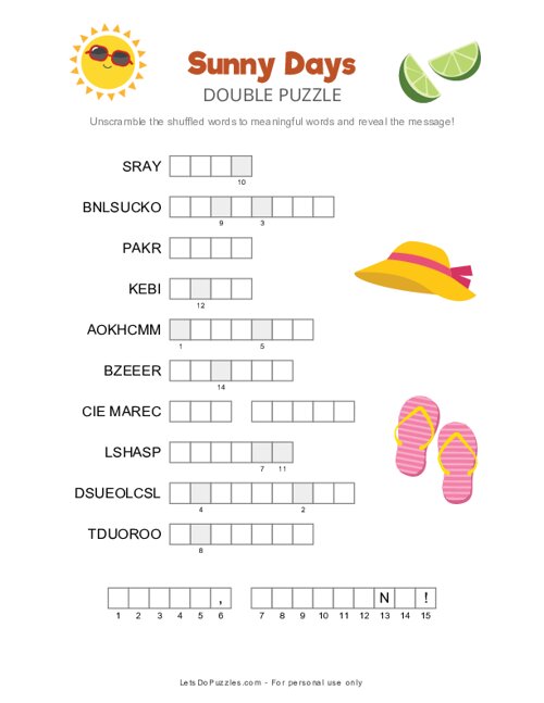 Sunny Days Double Puzzle