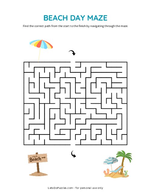 Beach Day Maze