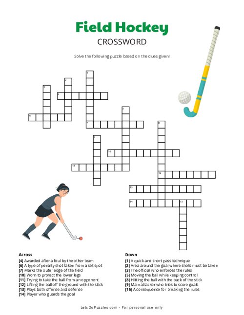 Field Hockey Crossword