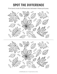 Autumn Leaves - Spot the Difference