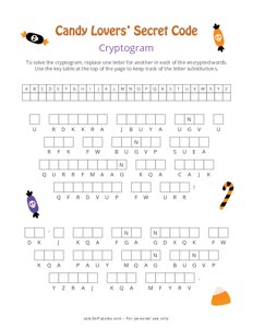 Candy Lovers Halloween Cryptogram