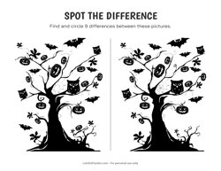 Halloween Tree - Spot the Difference