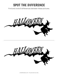 Halloween Witch - Spot the Difference