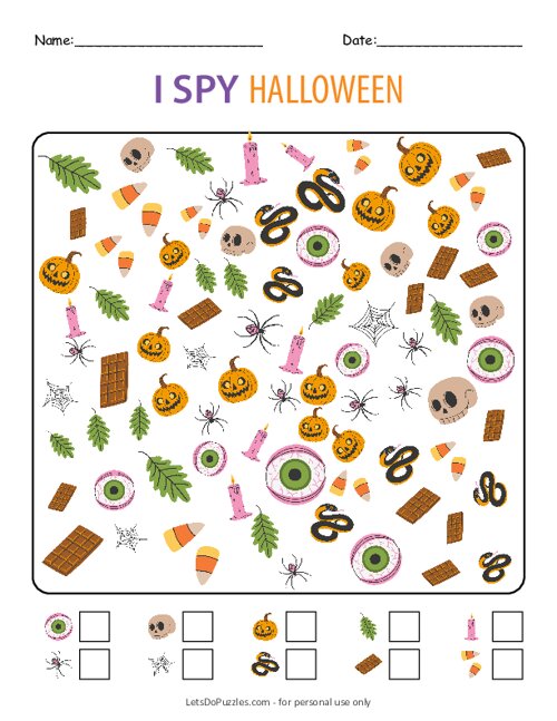 I Spy Halloween Things