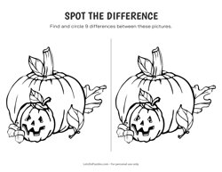 Halloween Pumpkins - Spot the Difference