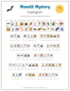 Moonlit Mystery Halloween Cryptogram