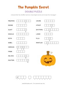 The Pumpkin Secret Halloween Double Puzzle
