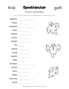 Spooktacular Halloween Word Scramble
