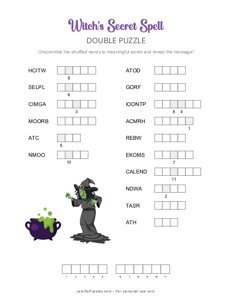 Witch’s Secret Spell Double Puzzle