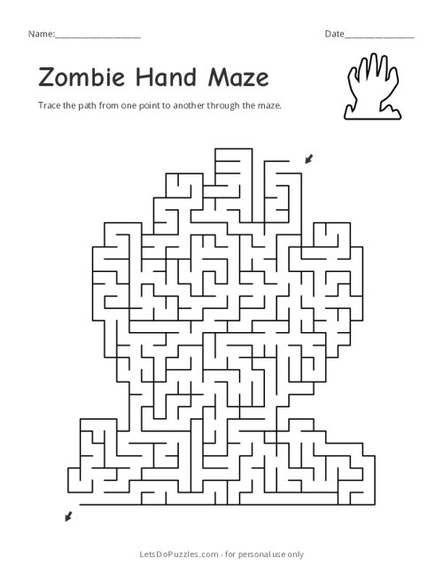 Zombie Hand Maze
