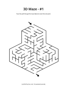 3D Cube Maze - 1