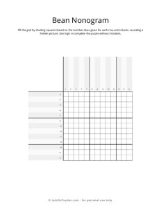 Bean Nonogram Puzzle
