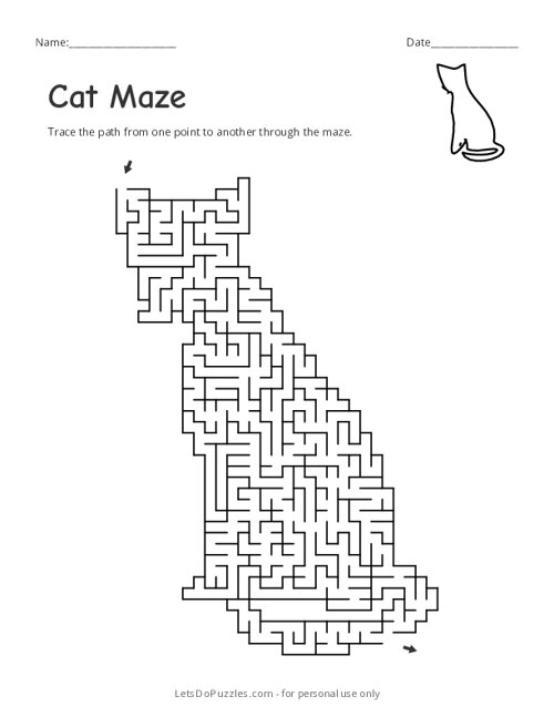Sitting Cat Maze