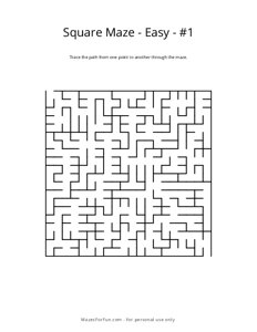 Square Maze - Easy - 1