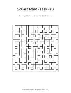 Square Maze - Easy - 3