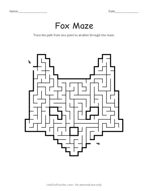 Fox Shaped Maze