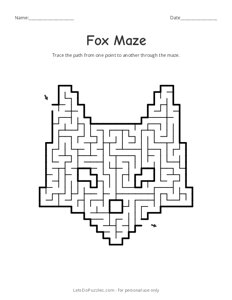 Fox Shaped Maze
