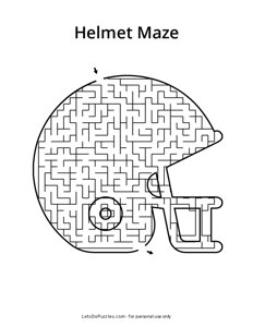 Helmet Shaped Maze