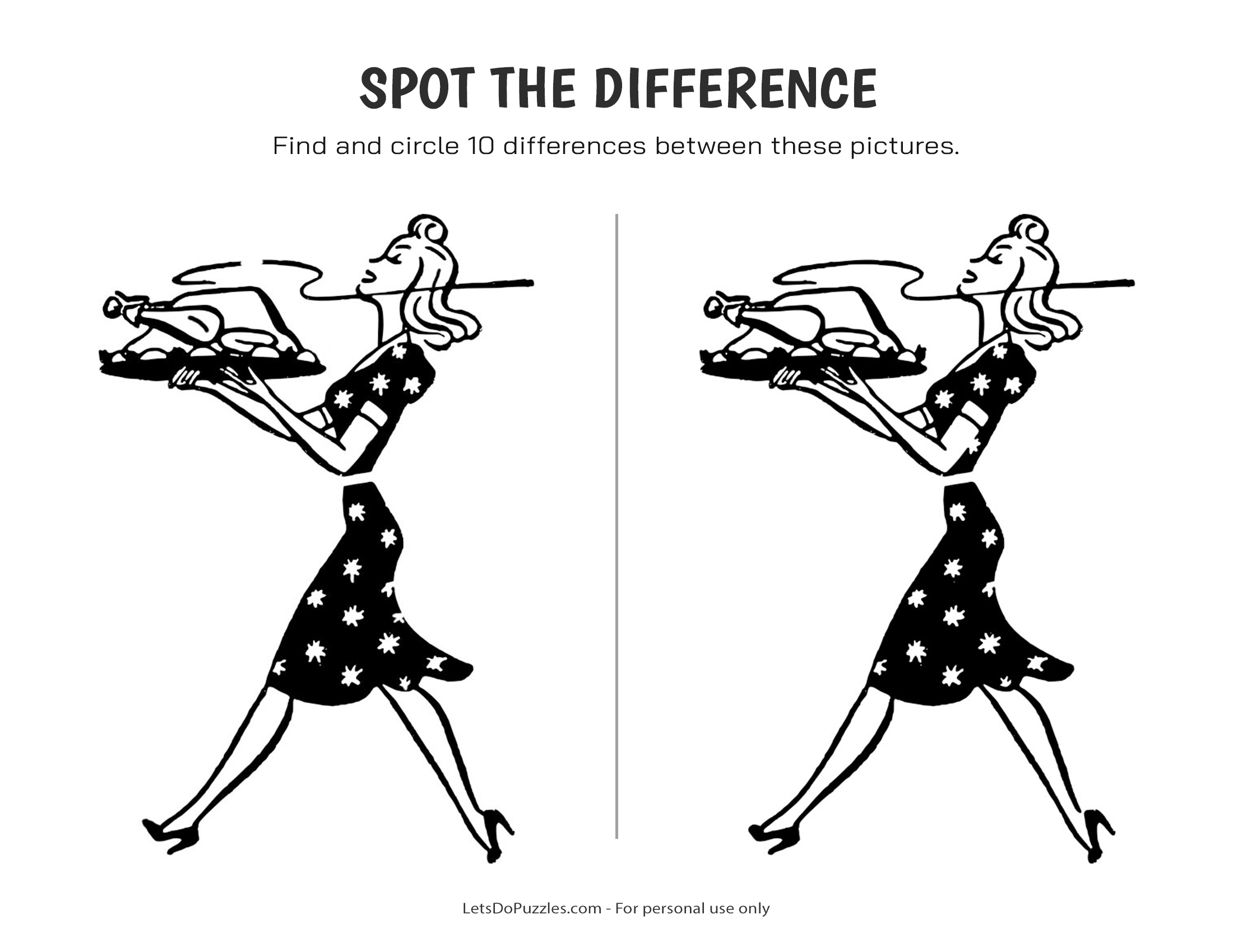 Housewife with Turkey - Spot the Difference