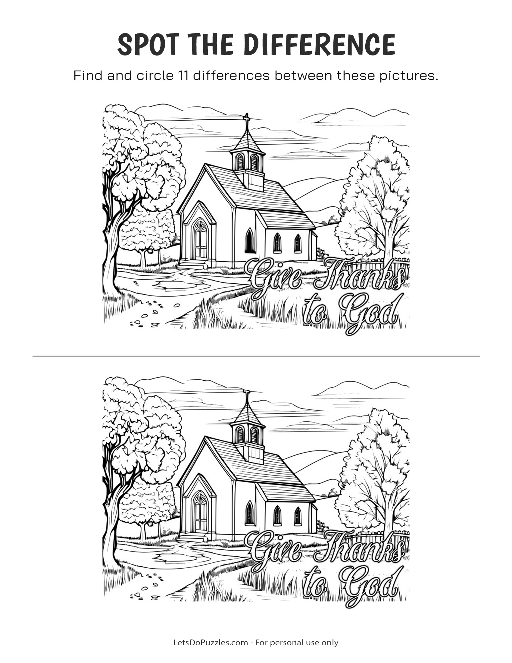 Thanksgiving - Spot the Difference