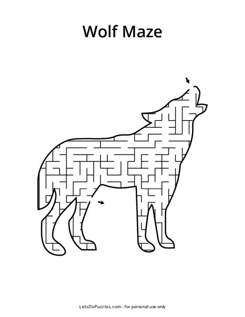 Wolf Shaped Maze