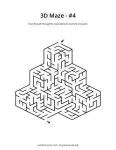 3D Cube Maze - 4