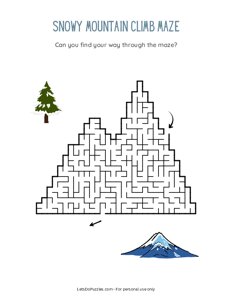 Snowy Mountain Climb Maze
