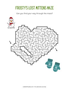 Frostys Lost Mittens Maze