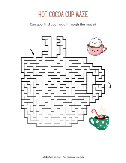 Hot Cocoa Cup Maze