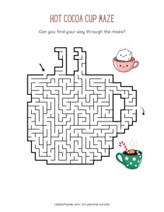 Hot Cocoa Cup Maze