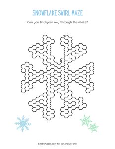 Snowflake Swirl Maze